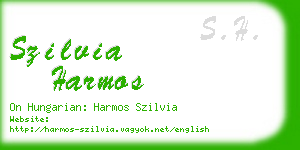 szilvia harmos business card